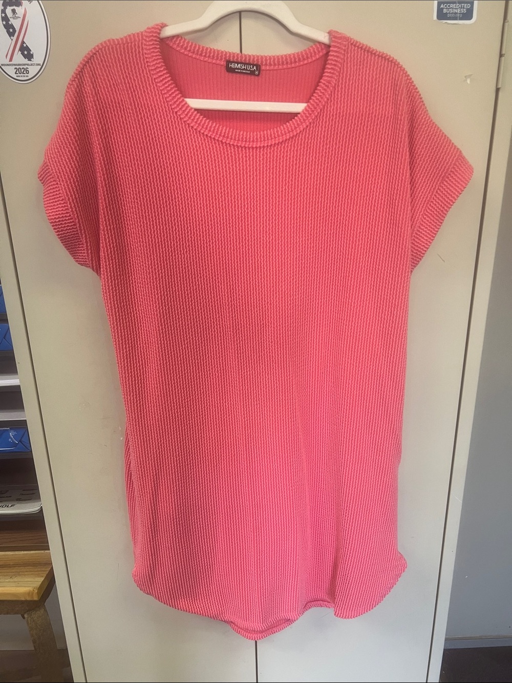 Heimish USA  Coral Knit Short Sleeve dress